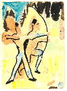 Archer at Wildboden- Watercolour und ink over pencil, Ernst Ludwig Kirchner
